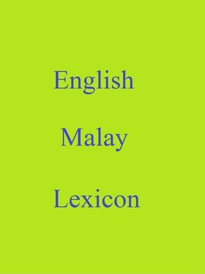 cover image of English Malay Lexicon